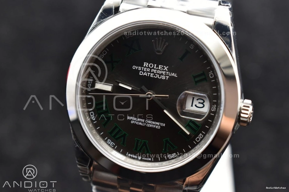 642 VS Roman Green SS Gray on 126334 VSF FashionForward Best 41 Jubilee Edition 904L Bracelet DateJust Steel Dial 1:1 0402